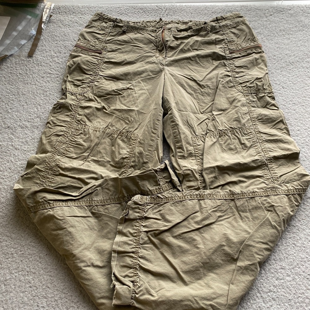 J. Crew‎ Pants Olive Green Women's 12 Cargo Straight Leg Cut Pockets Comfortable